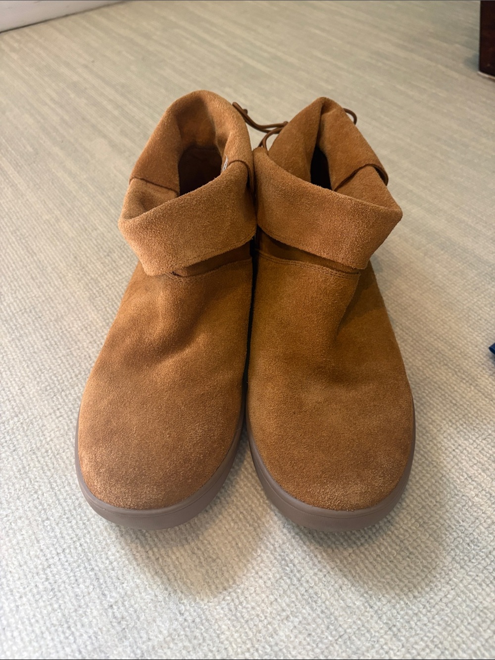 Koolaburra by UGG, Women's Suede Fold-Over Ankle Boots in Chestnut